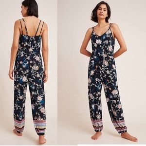 Anthropologie Luka Jogger Floral Print Knit Balloon Leg Jumpsuit S